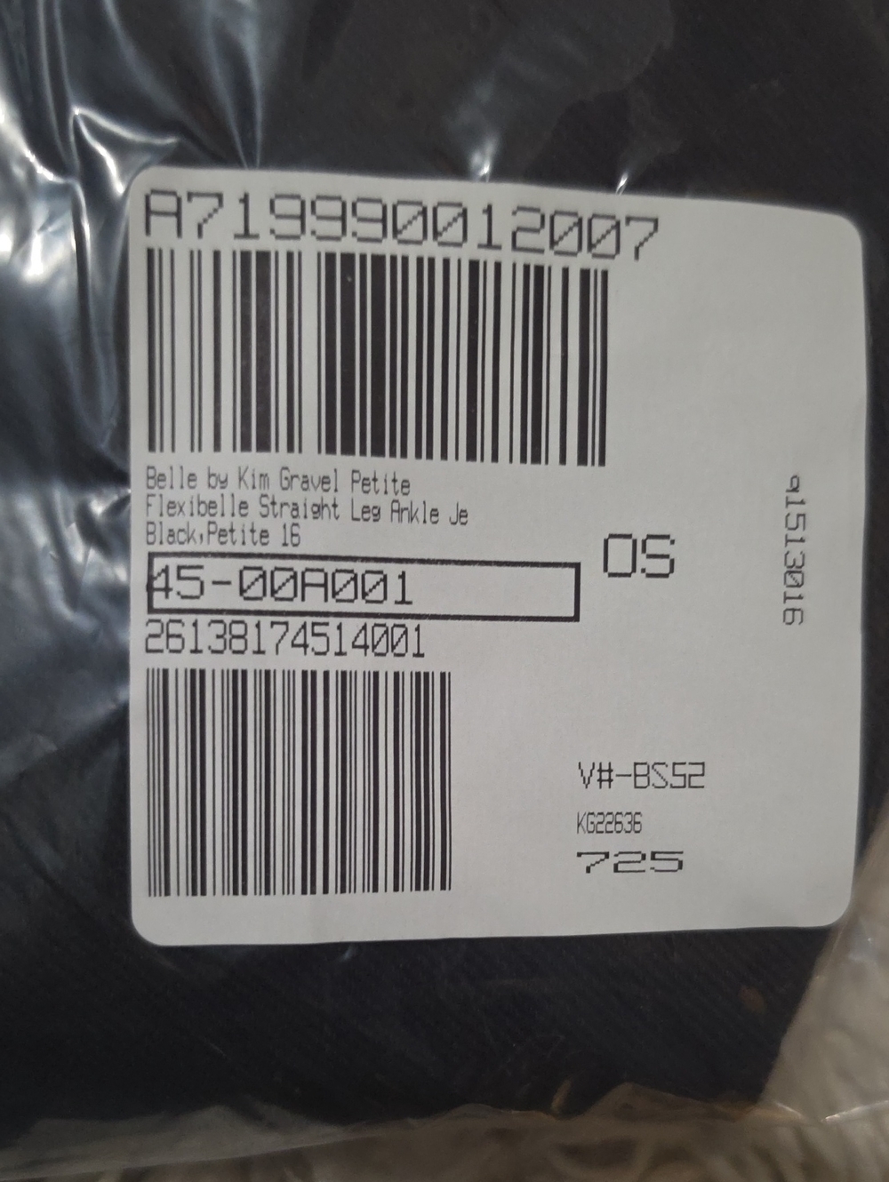 Belle by Kim Gravel Petite Flexibelle Straight Leg Black Size 16
